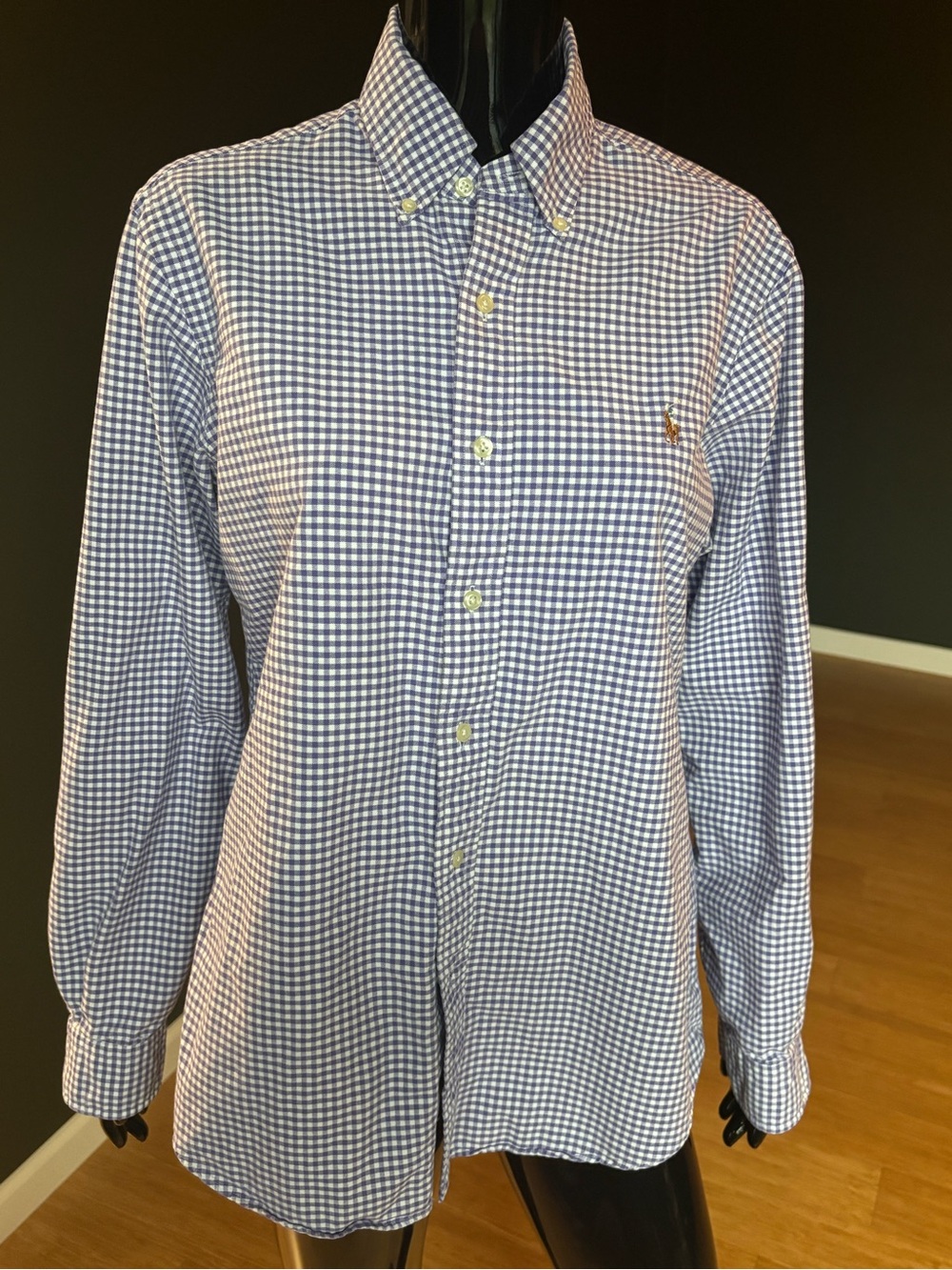 Ralph Lauren Gingham Purple/White Button Down Size Medium - Picture 2 of 7